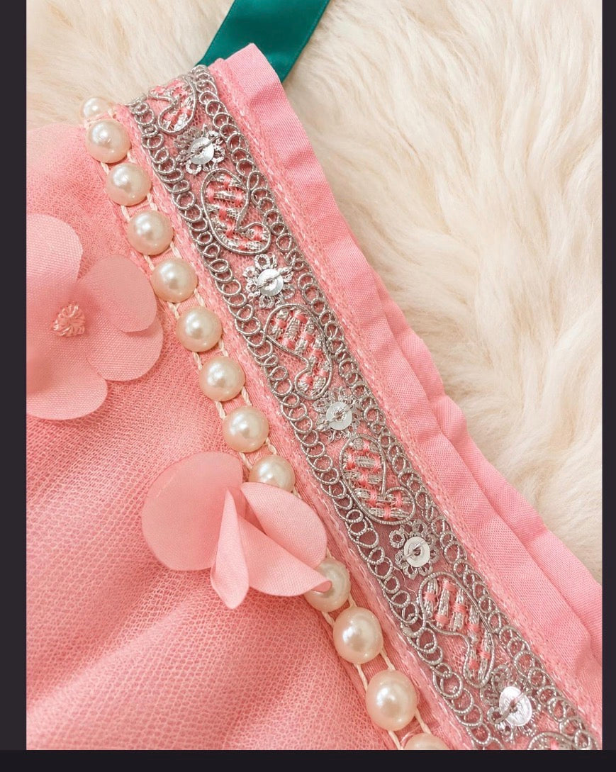 3D Flower Lehenga Choli Flower Girl Outfit