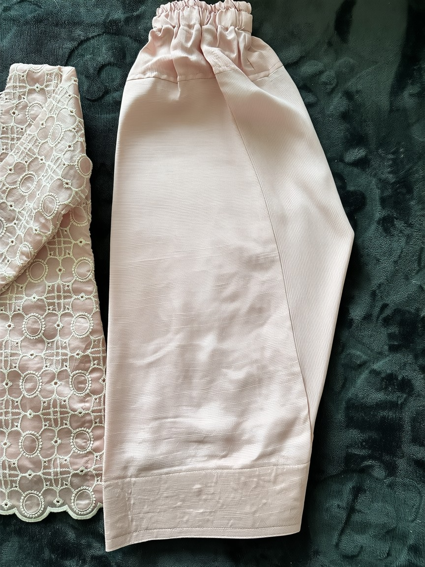 Ready to Ship from Houston Pink Pakistani Kids Outfit | Lace Kurta & Farshi Shalwar Set