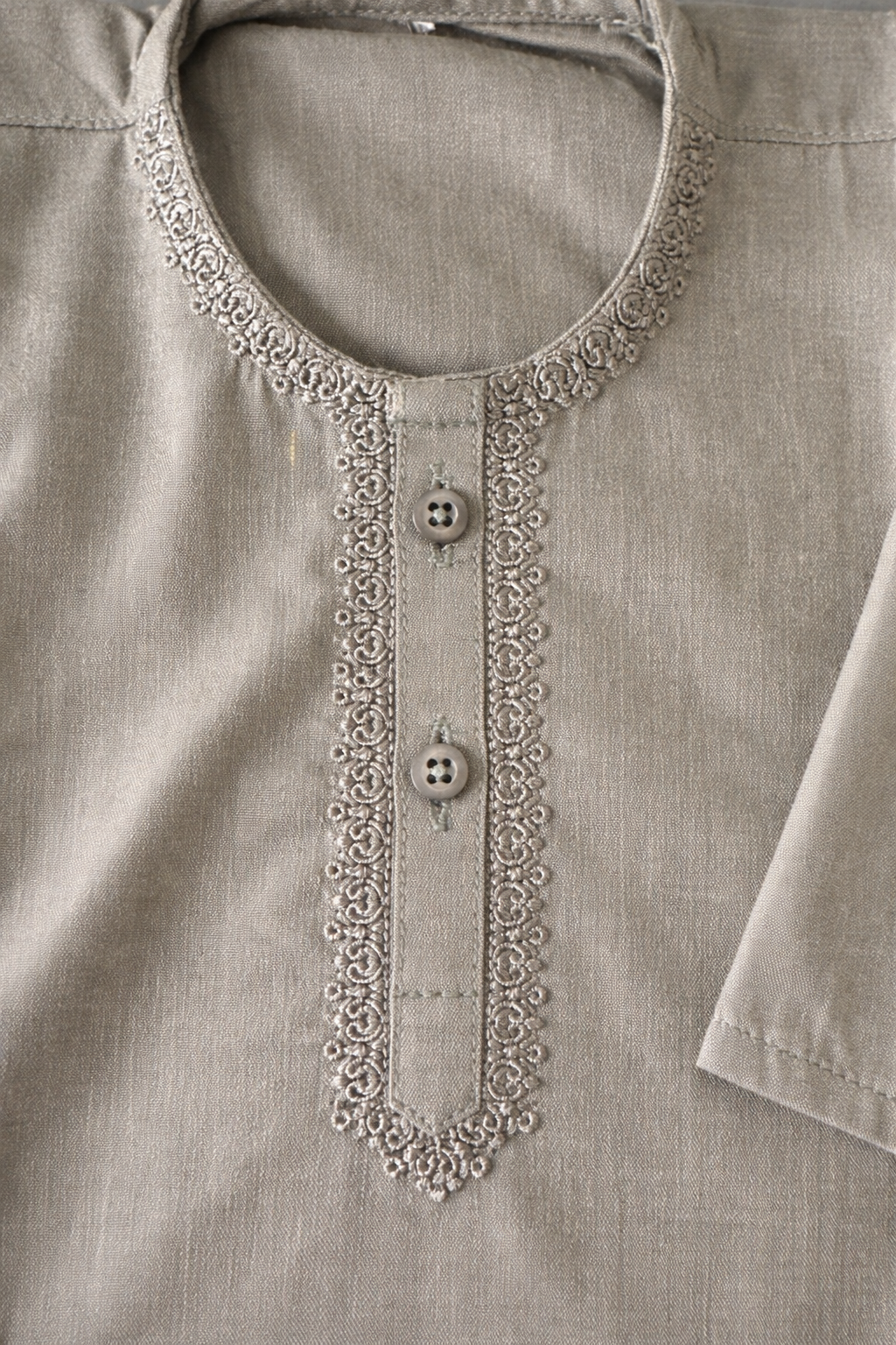 Sold Out Baby Boy Taupe Kurta Pajama Set | 0–3 Months