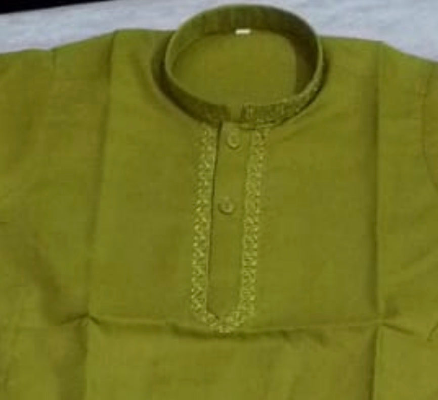 Boys Olive Green Kurta Shalwar | Pakistani Indian Kids Suit | Fast US Shipping