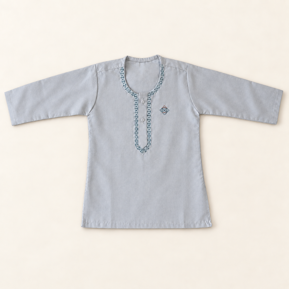 Grey Embroidered Kurta Pajama Set for Baby Boy | Pakistani Kids Ethnic Wear