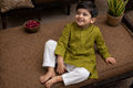 Boys Olive Green Kurta Shalwar | Pakistani Indian Kids Suit | Fast US Shipping