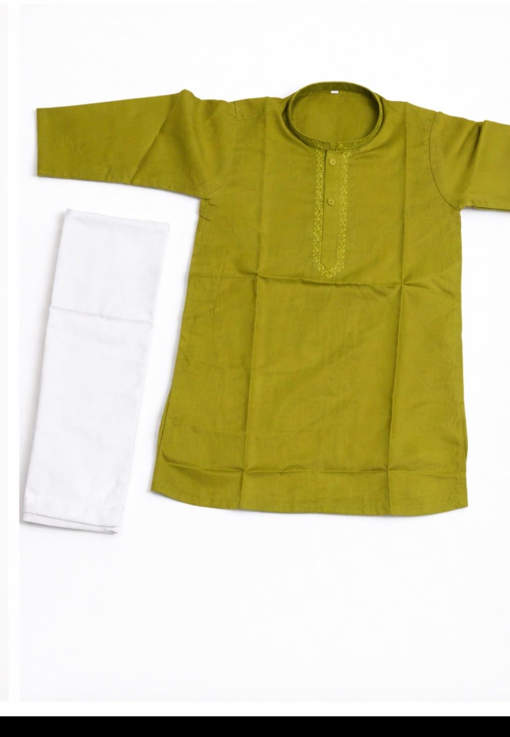 Boys Olive Green Kurta Shalwar | Pakistani Indian Kids Suit | Fast US Shipping