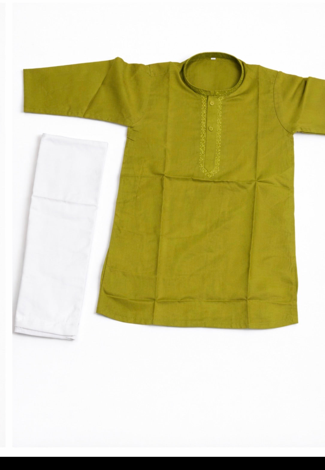 Boys Olive Green Kurta Shalwar | Pakistani Indian Kids Suit | Fast US Shipping