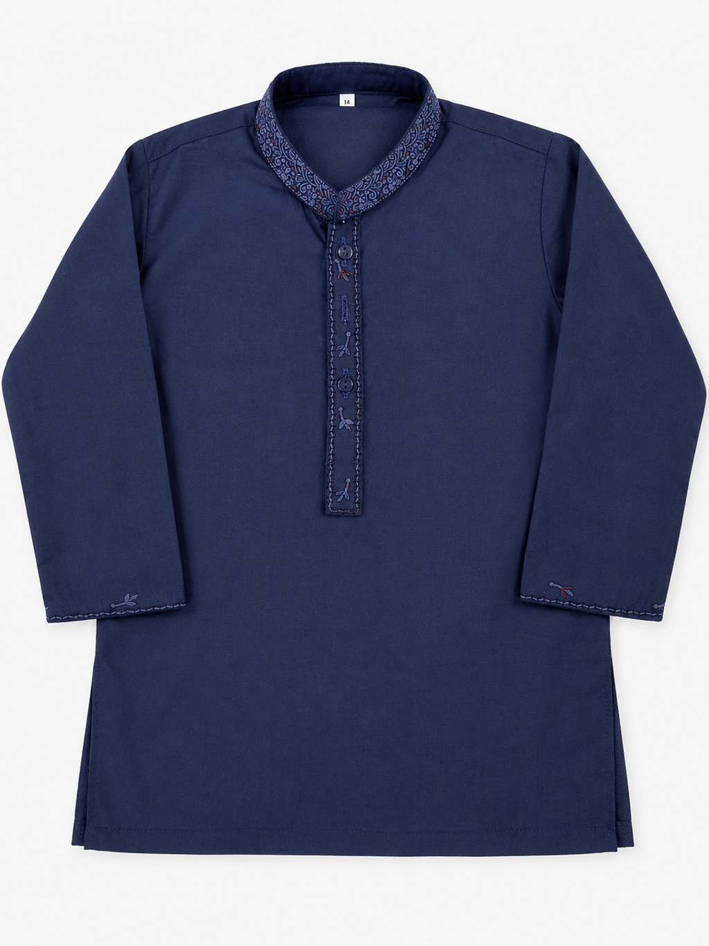 Baby Boys Navy Blue Kurta Pajama Set – Pakistani Toddler Eid & Wedding Outfit | Sizes 6M–3 Years