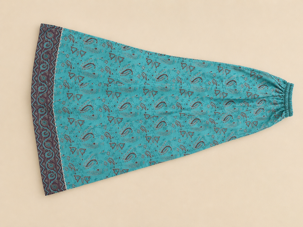 Girls Cotton Block Print Plazo Outfit Set