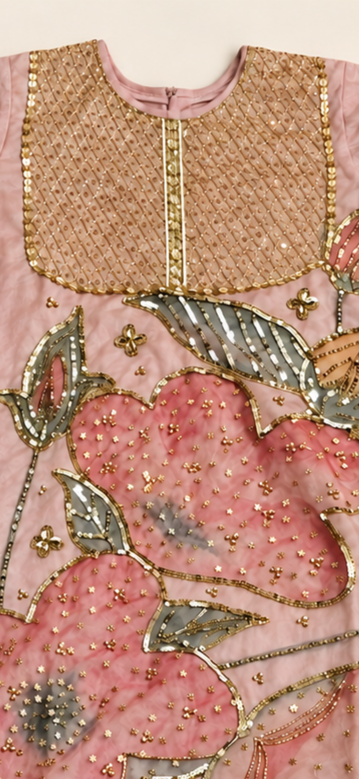 Mommy & Me Blush Pink Hand-Painted Gharara Set