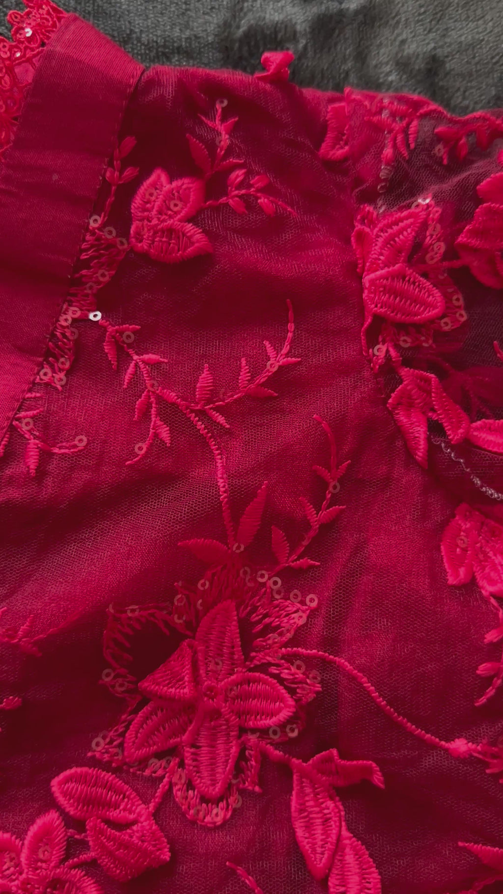Ready to Ship Red Girls Pakistani Outfit | Embroidered Kurta Pajama Set